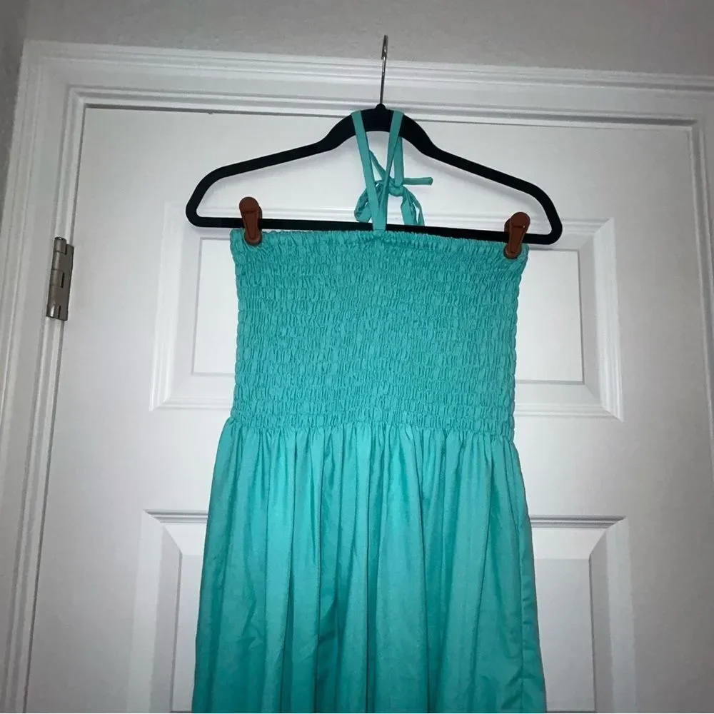 La Leela Smocked Halter Maxi Dress